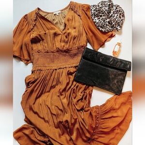 Modcloth Rust Maxi Dress